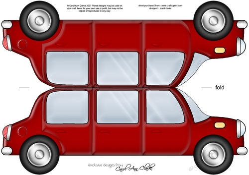 Large DL Stretch Limo Shaped Card