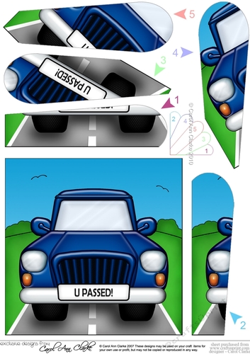 Fun Car Congratulations You Passed Driving Test Fan Pyramage Topper