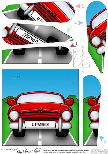 Fun Car Congratulations You Passed Driving Test Fan Pyramage Topper