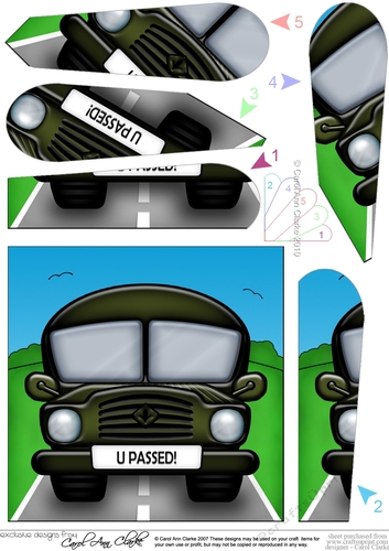 Fun Army Truck Congratulations You Passed Driving Test Fan Pyramage Topper