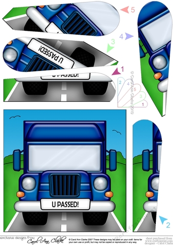 Fun Lorry Congratulations You Passed Driving Test Fan Pyramage Topper