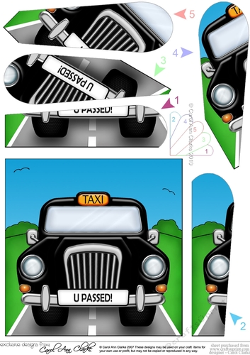 Fun Taxi Congratulations You Passed Driving Test Fan Pyramage Topper