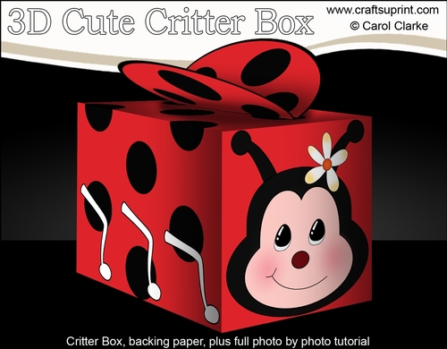 3D Cute Critter Treat Box Gift Set Mini Kit - Ladybird