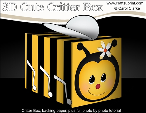3D Cute Critter Treat Box Gift Set Mini Kit - Bumble Bee
