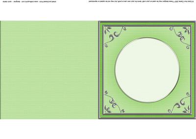 Square 'silver Metallic Frame' Card Front or Insert
