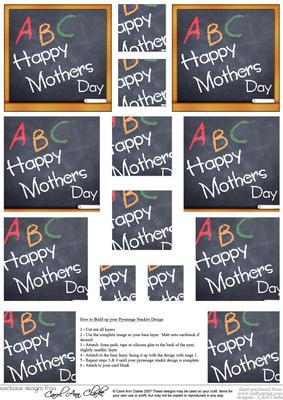 Mothers Day!! Blackboard Pyramage Sheet