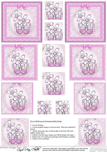 Fluttery Butterfly Pyramage sheet