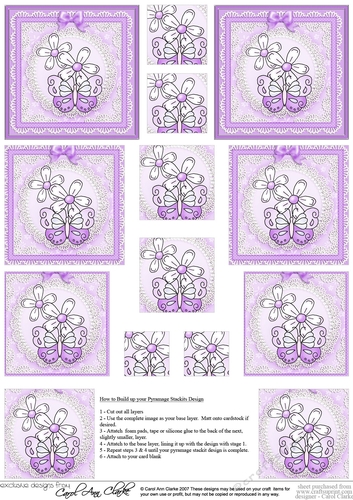 Fluttery Butterfly Pyramage sheet