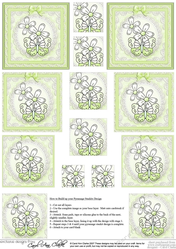 Fluttery Butterfly Pyramage sheet