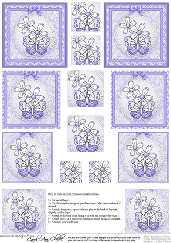 Fluttery Butterfly Pyramage sheet