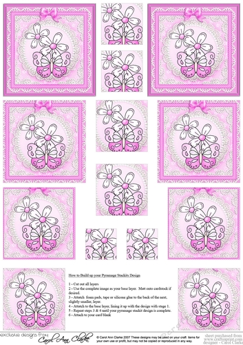 Fluttery Butterfly Pyramage sheet