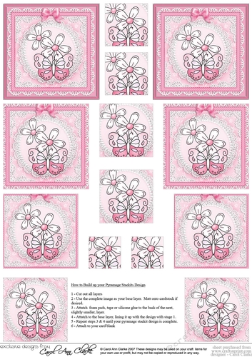 Fluttery Butterfly Pyramage sheet