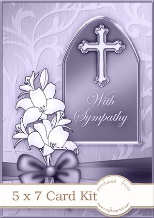 5 x 7 Sympathy Greeting Kit with Decoupage and Wavy Corner