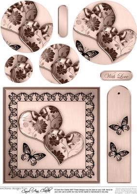 Elegant Romance Quick Card with Circle Pyramage Topper