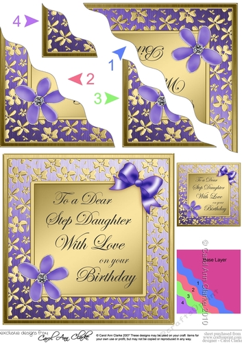 Floral Elegance Step Daughter Wavy Corner side stacker Topper