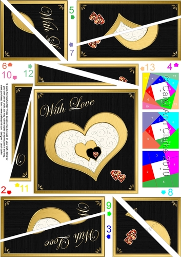 Elegant Hearts Quick Card with Twisted Spiral Side Stacker