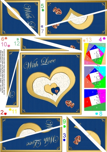 Elegant Hearts Quick Card with Twisted Spiral Side Stacker