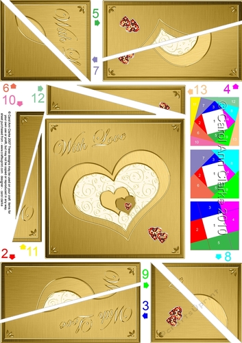Elegant Hearts Quick Card with Twisted Spiral Side Stacker