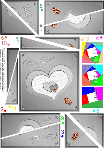 Elegant Hearts Quick Card with Twisted Spiral Side Stacker