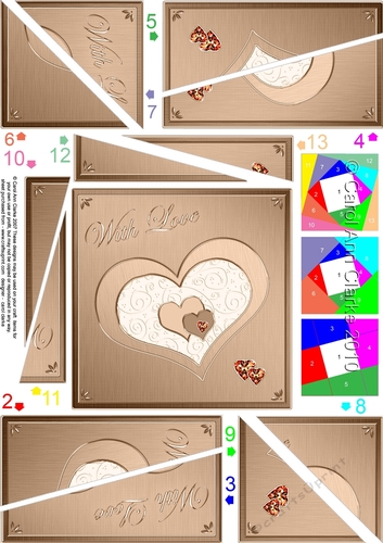 Elegant Hearts Quick Card with Twisted Spiral Side Stacker