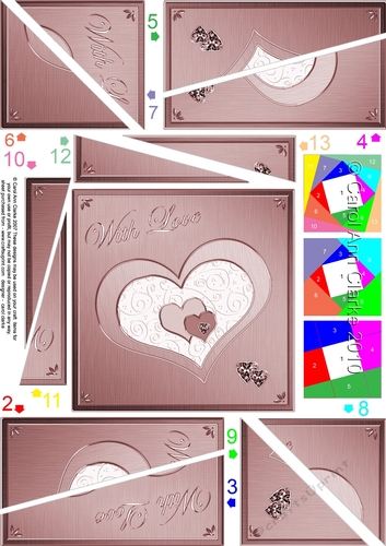 Elegant Hearts Quick Card with Twisted Spiral Side Stacker