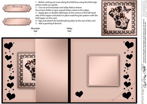 Elegant Hearts Quick Card with Twisted Spiral Side Stacker