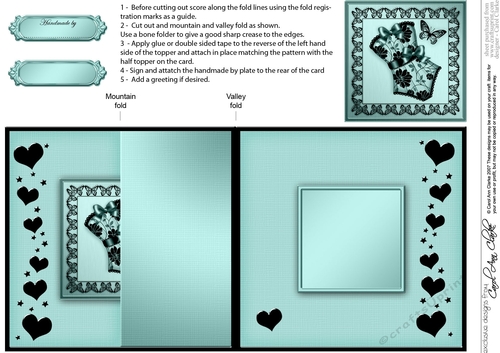 Elegant Hearts Quick Card with Twisted Spiral Side Stacker