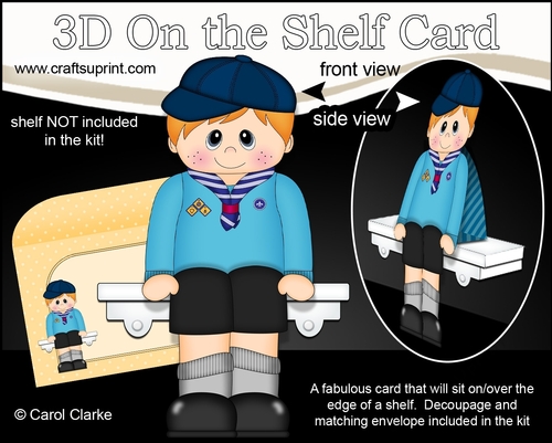 3D On the Shelf Card Kit - Little Beaver Scout Mackie