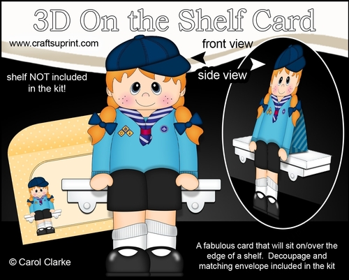 3D On the Shelf Card Kit - Little Beaver Scout Wanda