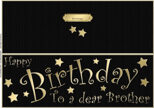 Large DL Birthday BROTHER quick Cut and Fold Card 
