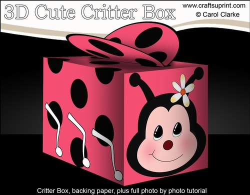3D Cute Critter Treat Box Gift Set Mini Kit - Ladybird