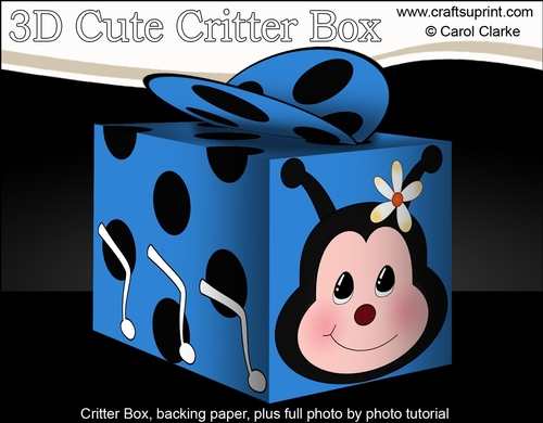 3D Cute Critter Treat Box Gift Set Mini Kit - Ladybird