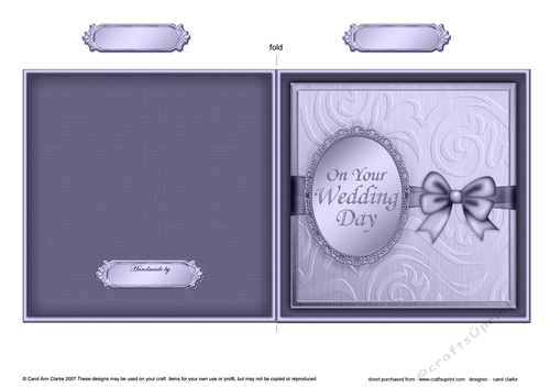 On Your Wedding Day Quick Cut and Fold Card 