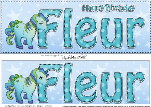 Large DL Happy Birthday FLEUR 3D decoupage