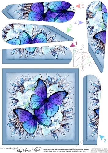 Butterflies & Flowers Fan Pyramage Topper