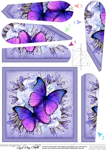 Butterflies & Flowers Fan Pyramage Topper