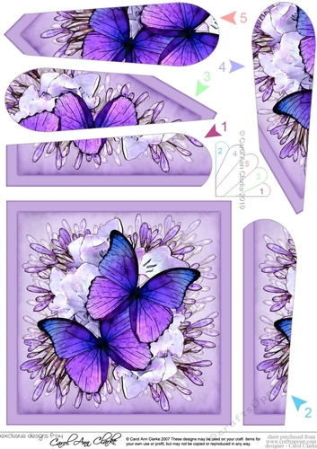 Butterflies & Flowers Fan Pyramage Topper