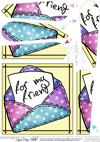 Patchwork Letter Fan Pyramage Topper