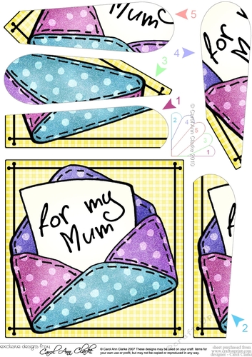 Patchwork Letter Fan Pyramage Topper