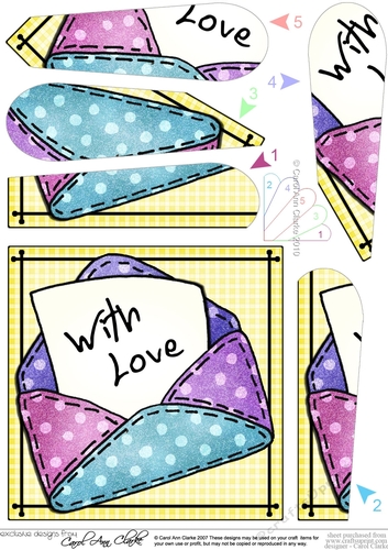 Patchwork Letter Fan Pyramage Topper