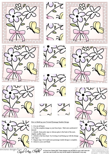 Flowers and Butterfly Twisted Pyramage Sheet