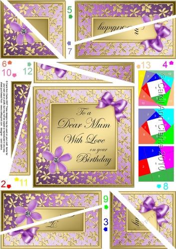 Floral Elegance Happy Birthday Mum Twisted Spiral Side Stacker