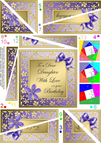 Floral Elegance Happy Birthday Daughter Twisted Spiral Side Stacker