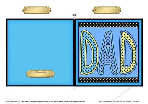 DAD Quick Cut and Fold Card 