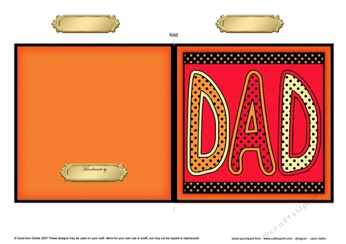 DAD Quick Cut and Fold Card 