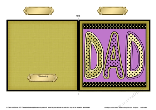 DAD Quick Cut and Fold Card 