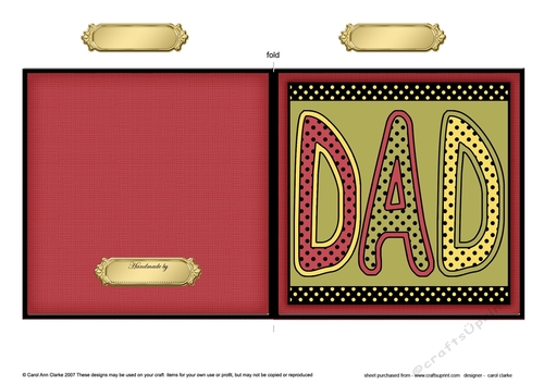 DAD Quick Cut and Fold Card 