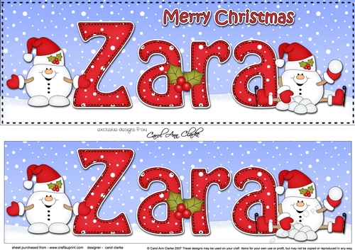 Large DL Merry Christmas ZARA 3D decoupage 