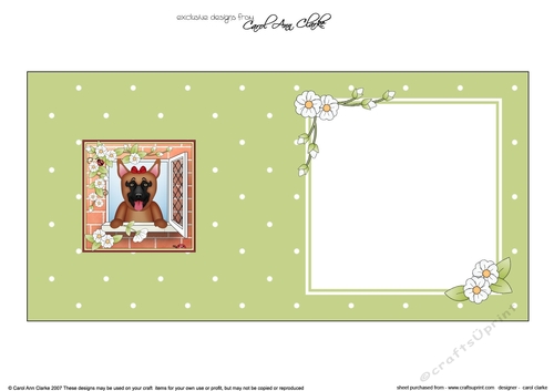 Square landscape insert - Through the Window - Cute Little German Shepherd Dog