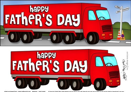Large DL Happy Birthday FATHERS DAY HGV Lorry 3D decoupage